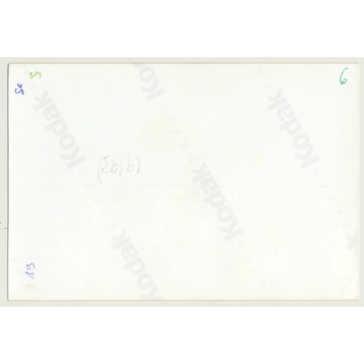 Slim Brunette Nude Woman On Couch (Vintage Photo Germany ~1990s)