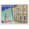 Hotel Alianca - Faro / Portugal (Vintage Luggage Label)