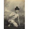 Classic French Nude *3 / Belle Epoque - Risqué (Vintage Photo Gelatin Silver ~1900s)