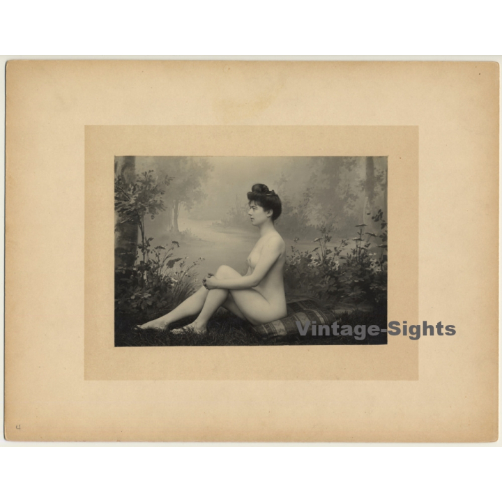 Classic French Nude *8 / Belle Epoque - Risqué (Vintage Photo Gelatin Silver ~1900s)