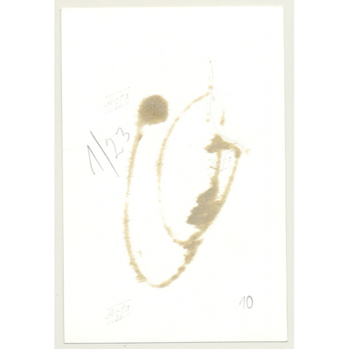 Pretty Blonde Semi Nude *1 / Arms Restraint Glove - BDSM (2nd Gen. Photo B/W ~1960s)