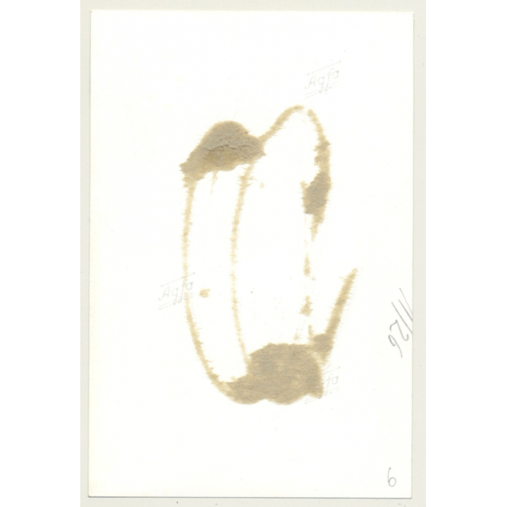 Petite Brunette Semi Nude *1 / Arms Behind Back Restraint - BDSM (2nd Gen. Photo B/W ~1960s)