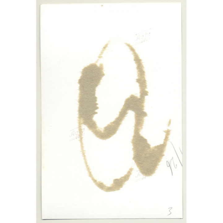 Petite Brunette Semi Nude *2 / Arms Behind Back Restraint - BDSM (2nd Gen. Photo B/W ~1960s)