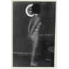 Petite Brunette Nude Maid *1 / Chastity - Cuffs - BDSM (2nd Gen. Photo B/W ~1960s)