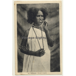 Djibouti: Femme Indigène / Hairstyle - Jewelry - Ethnic (Vintage PC)