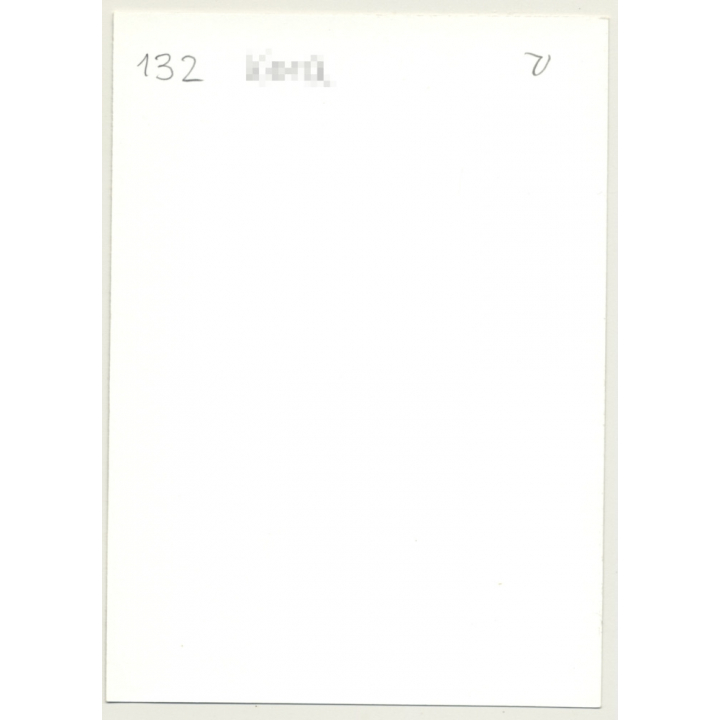 Semi Nude Blonde Looks At Camera / Open Bra - Suspenders (Vintage Photo GDR ~1970s/1980s)