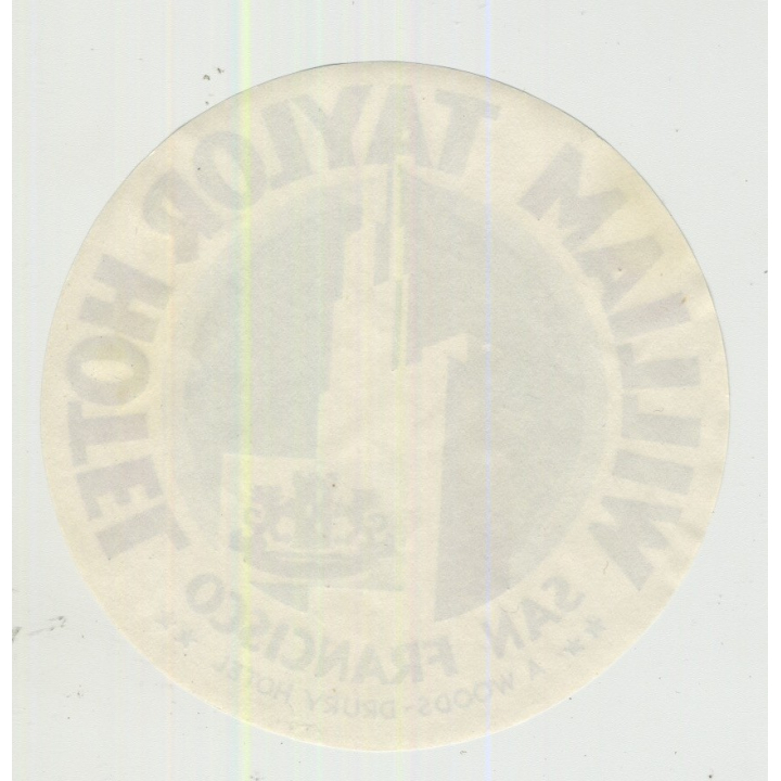 Willam Taylor Hotel - San Francisco / USA (Vintage Luggage Label)