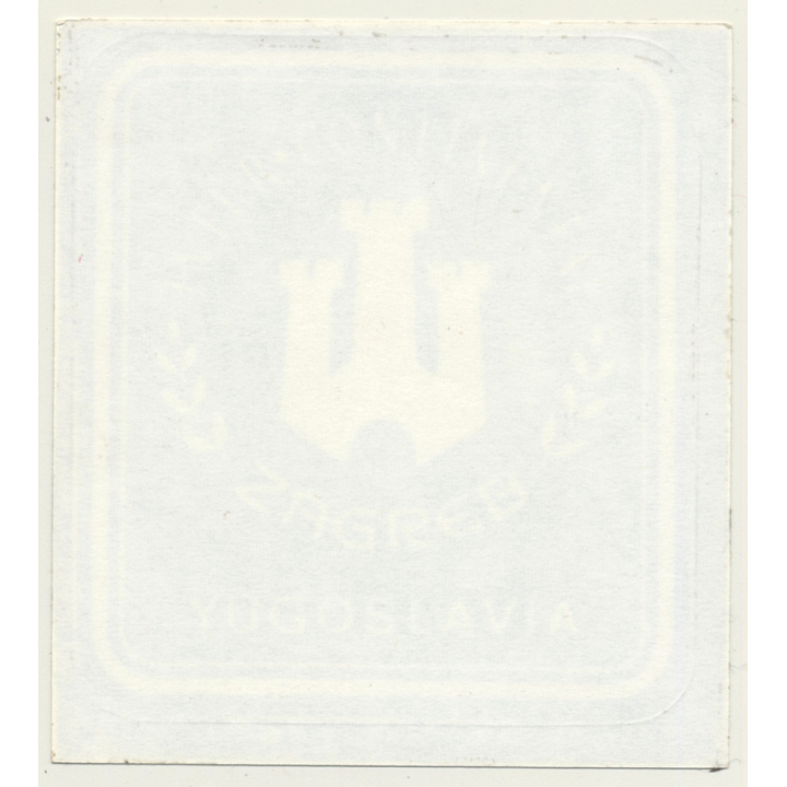Zagreb / Croatia: Hotel Inter - Continental*2 (Vintage Self Adhesive Luggage Label / Sticker)