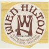 Vienna / Austria: Wien Hilton Hotel (Vintage Self Adhesive Luggage Label / Sticker)
