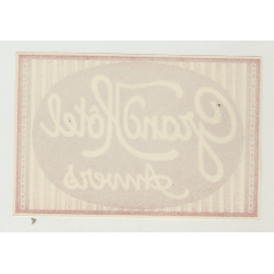 Grand Hotel Anvers - Antwerp / Belgium (Vintage Luggage Label)