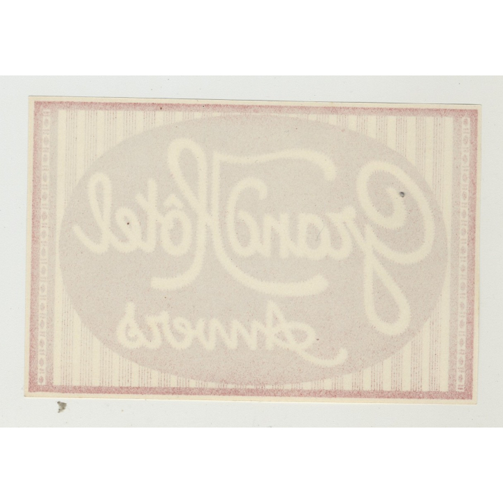 Grand Hotel Anvers - Antwerp / Belgium (Vintage Luggage Label)