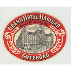 Grand Hotel Haglund - Göteborg / Sweden (Vintage Luggage Label) ANNEX SAVOY