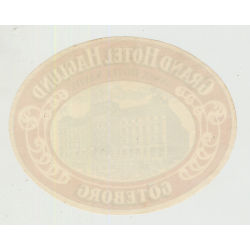 Grand Hotel Haglund - Göteborg / Sweden (Vintage Luggage Label) ANNEX SAVOY
