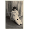 Lascivious Busty Nude In Negligee / Eyes (Vintage Photo ~1950s)