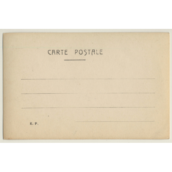 2 French Nudes Covered By Flowers*1 / Belle Epoque - Risqué (Vintage RPPC E. P. ~1900s)