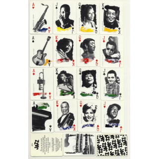 Baptiste Paul Grimaud: Jazz / 52 Cards + 2 Joker (Vintage French Card Deck 1989)