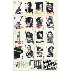 Baptiste Paul Grimaud: Jazz / 52 Cards + 2 Joker (Vintage French Card Deck 1989)