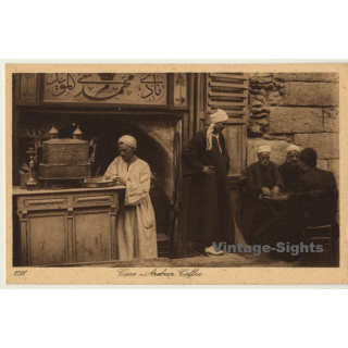 Lehnert & Landrock N° 1038: Cairo - Arabian Coffee / Berber (Vintage PC ~1920s)