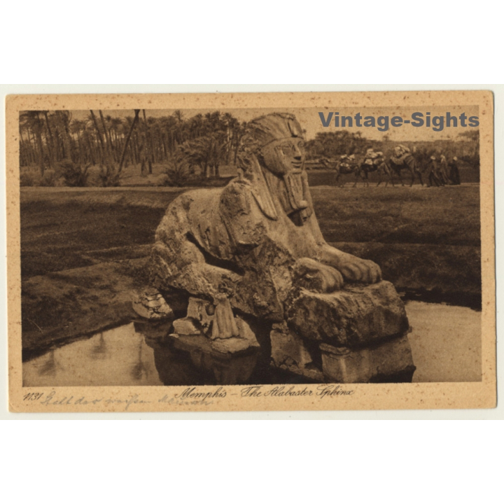 Lehnert & Landrock N° 1131: Memphis - The Alabaster Sphinx (Vintage PC ~1920s)