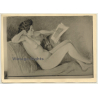 Léon Eygelshoven (1882-1967): Nude Study *3 (Vintage Photo Of Drawing ~1920s/1930s)