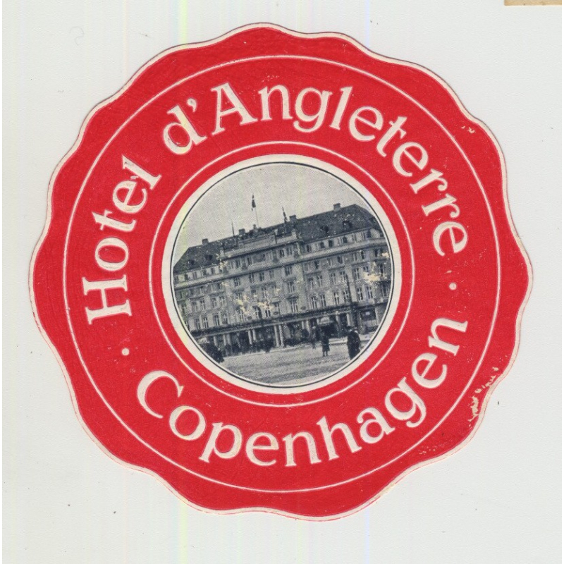 Hotel D'Angleterre - Copenhagen / Sweden (Vintage Luggage Label)