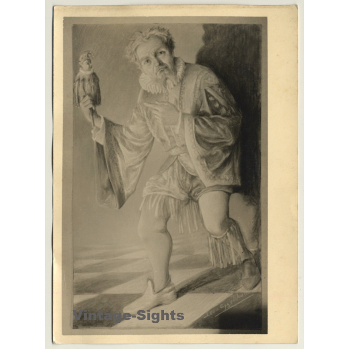 Léon Eygelshoven (1882-1967): Harlekin (Vintage Photo Of Drawing ~1920s/1930s)