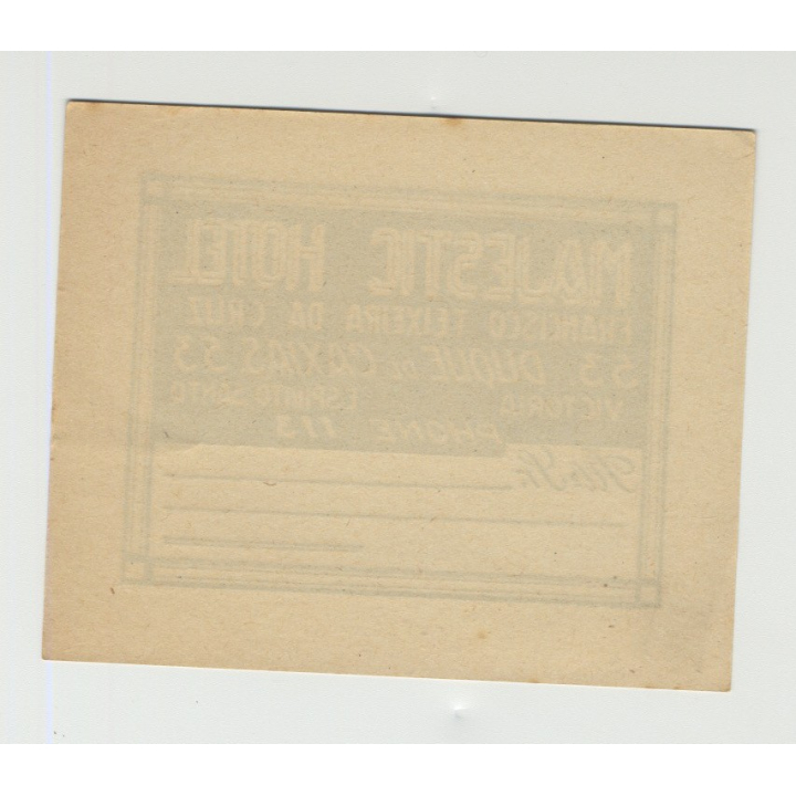 Majestic Hotel -  Victoria (Espirito Santo) / Brazil (Vintage Luggage Label)
