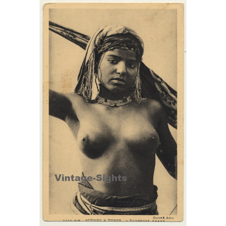 Danseuse Arabe / Risqué - Ethnic (Vintage PC Levy & Neurdein ~1920s)