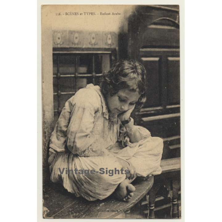 Africa: Enfant Arabe / Maghreb - Scènes Et Types 336 (Vintage Postcard ~1910s)
