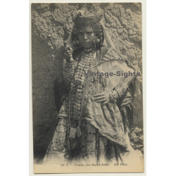 Algeria: Femme Des Ouled-Nails / Headdress - Ethnic (Vintage PC)