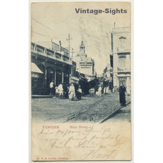 Tangier / Algeria: Main Street - Petit Louvre (Vintage PC 1906)