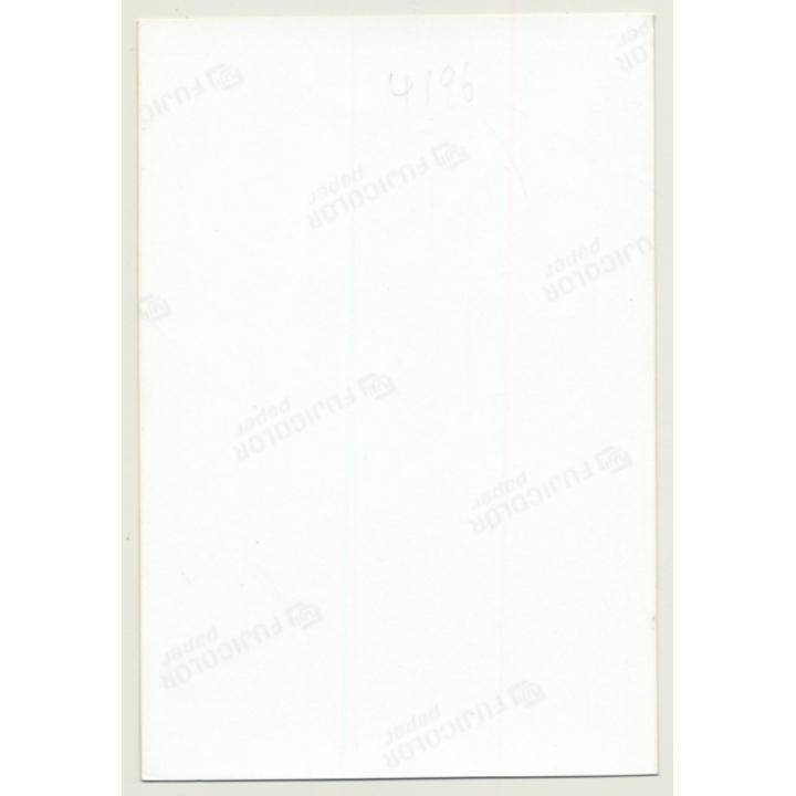 Rear View: Racy Brunette Nude Kneeling On Pink Bed (Vintage Photo Germany ~1990s)