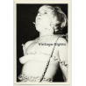 Blonde Nude Tied To Chair *2 / Chain - Bondage - Gag - BDSM (Vintage Photo ~1960s)