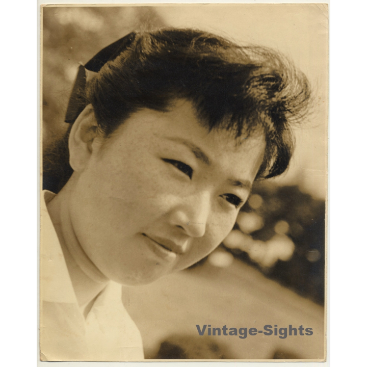 Portrait Of Japanese Woman / Geisha (Vintage Gelatin Silver Print 1920?)