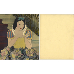 Snow White In Real Flower Skirt (4 Hand Tinted Gelatin Silver Prints ~1930s/1940s)