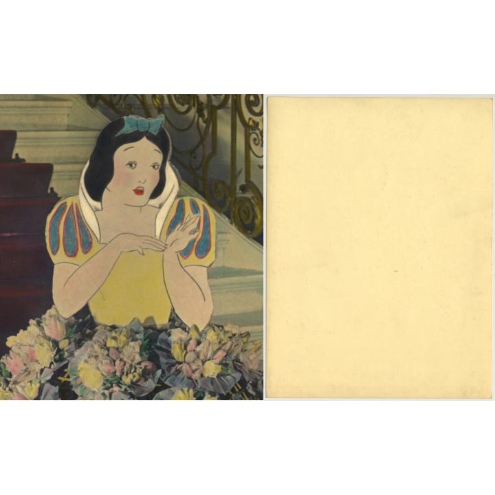 Snow White In Real Flower Skirt (4 Hand Tinted Gelatin Silver Prints ~1930s/1940s)
