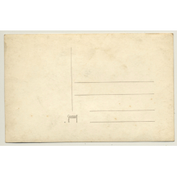 Unidentified Belgian Grange / Reflection In Lake (Vintage RPPC ~1910s/1920s)