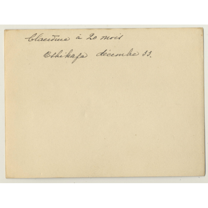 Congo Belge: Indigenous Man & Colonial Baby Girl (Vintage Photo 1933)