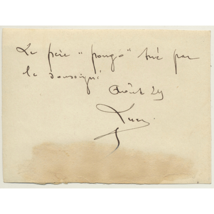 Congo-Belge: Colonial Hunter - Rifle - Indigenous & Antilope (Vintage Photo 1929)