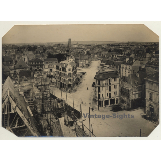 Reims / France: Place De L'Hôtel De Ville / Galeries Rémoises (Vintage Photo ~1910s/1920s)