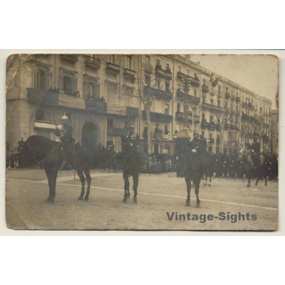 Barcelona?: Desfile Militar De Caballería / Cavalry (Vintage RPPC ~1910s/1920s)
