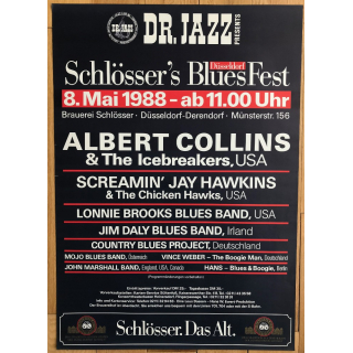 Schlösser's Blues Fest Düsseldorf 1988: Screamin Jay Hawkins.. (Vintage Concert Poster)