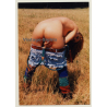 Rear View Of Semi Nude Woman In Cornfield / Butt (Vintage Photo Germany ~1990s)