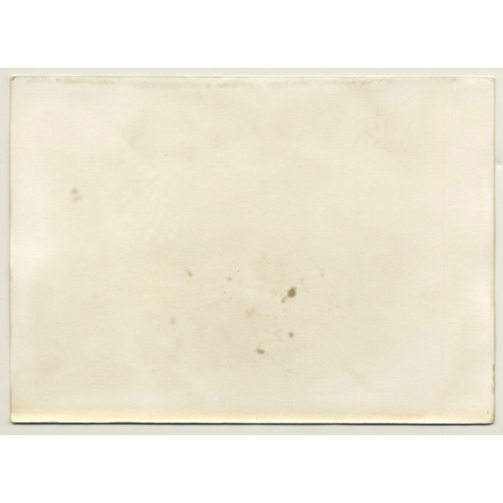 Natural Pensive Blonde Nude Rests On Couch Bed (Vintage Photo GDR ~1970s/1980s)