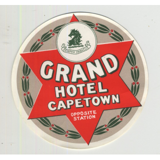 Grand Hotel - Capetown / South Africa (Vintage Luggage Label)