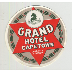 Grand Hotel - Capetown / South Africa (Vintage Luggage Label)