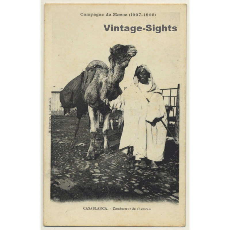 Casablanca: Campagne Du Maroc (1907-1908) / Camel Driver (Vintage PC)