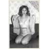 Sweet Blonde Woman Takes Off Blouse / Bra - Hairy Armpits (Vintage Photo GDR ~1970s/1980s)