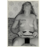 Nude Blonde Woman On Couch / Lingerie (Vintage Photo GDR ~1970s/1980s)