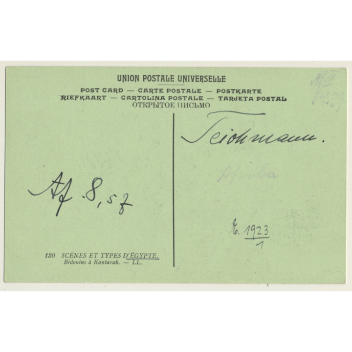 130 Egyptian Scènes Et Types: Bedouins At Kantarah / Camel (Vintage PC Levy & Fils)